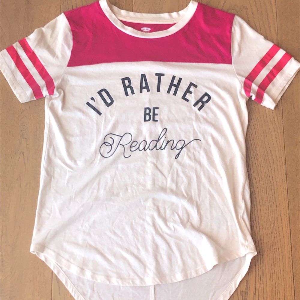 Old Navy I’d Rather Be Reading Tee Kids XL